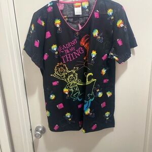 Dr. Seuss Kids Black Graphic scrub T-Shirt